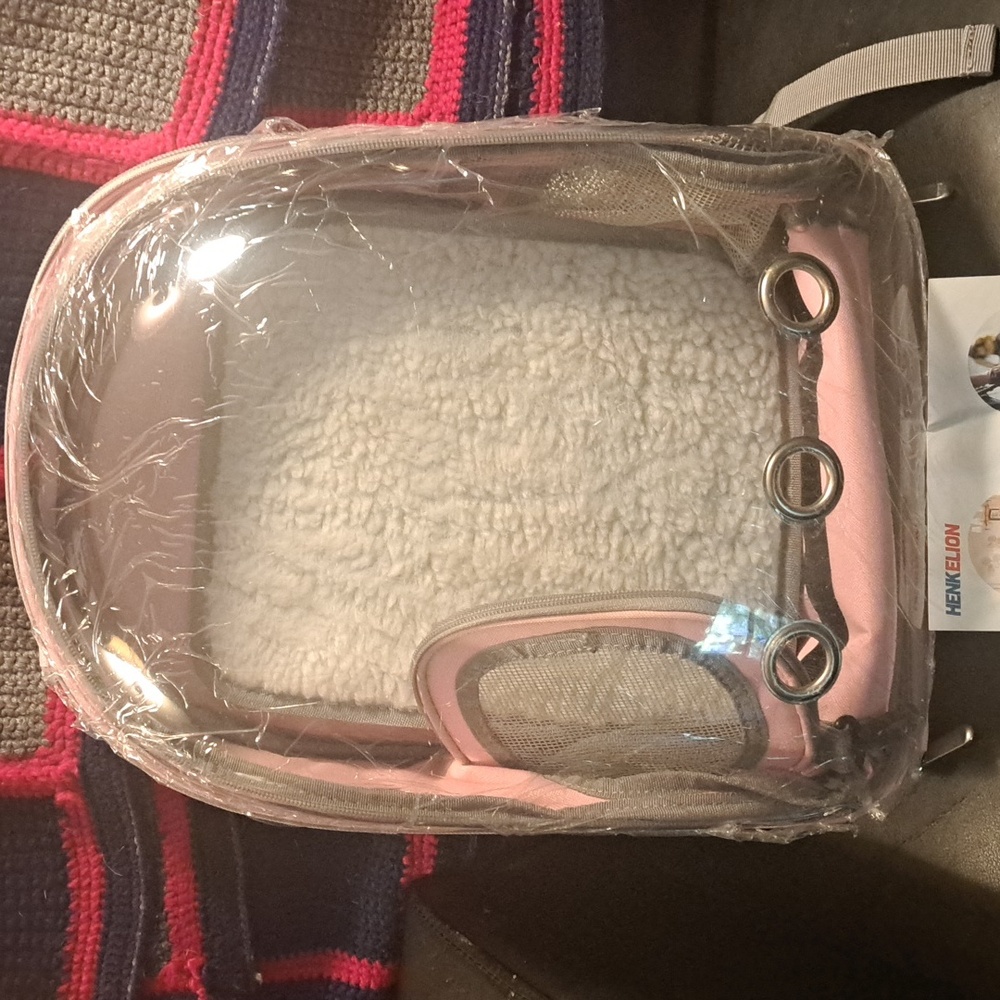 Pink Transparent Pet Backpack